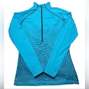 Nike Pro Dri Fit Women's blue quarter zip-Pull over Sweater jacket  Size large